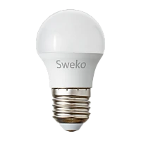 Лампа светодиодная Sweko G45 E27 7W 4000К 230V шар (1/5/100)