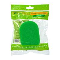 Мочалка массажная Банные штучки "Антицеллюлит" 14см x 9.5см поролон зеленый (1/30)