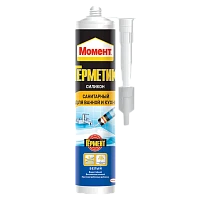 Герметик Момент 280мл силиконовый санитарный белый (1/12/1500)