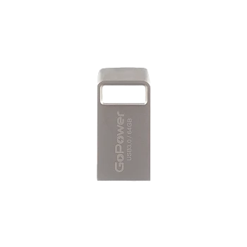 Флеш-накопитель GoPower MINI 64GB USB3.0 металл серебряный (1/50/1000) 
