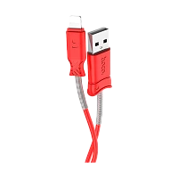Кабель HOCO X24 USB (m)-Lightning (m) 1м 2.4A TPE красный (1/31/310)