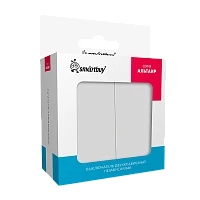 Выключатель Smartbuy "Альтаир" 2-клав.10A независимый белый