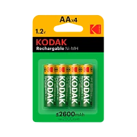 Аккумулятор бытовой Kodak HR6 AA BL4 NI-MH 2600mAh (4/80/640/15360)