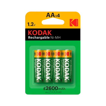 Аккумулятор бытовой Kodak HR6 AA BL4 NI-MH 2600mAh (4/80/640/15360)