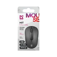 Мышь беспроводная Defender MM-495 HIT классическая USB черный (1/40)