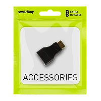 Переходник Smartbuy A115 miniHDMI (m)-HDMI (f) пластик черный (1/1000)
