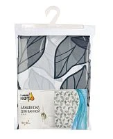 Штора для ванной Рыжий кот SC-PE-57 Ветки с листьями 180х180см (1/12/24)