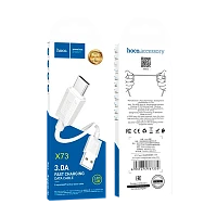 Кабель HOCO X73 USB (m)-Type-C (m) 1м 3.0A ПВХ белый (1/31/310)