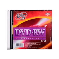 Диск DVD+RW VS 4.7GB 4x 5шт. SlimCase (5/200)