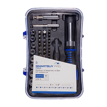 Отвертка Smartbuy PRO Tools с набором насадок 65 предметов CR-V