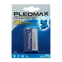 Батарейка Pleomax Super Крона 6F22 BL1 Heavy Duty 9V (1/10/50/200/10400)