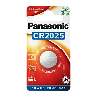 Батарейка Panasonic Power Cells CR2025 BL1 Lithium 3V в блистере (1/12) 