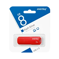 Флеш-накопитель Smartbuy Clue 8GB USB2.0 пластик красный 