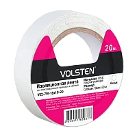 Изолента Volsten 19мм*20м ПВХ белый (1/10/200)