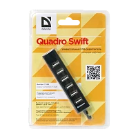 USB-Хаб Defender Quadro Swift 7USB черный (1/100)