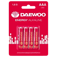 Батарейка Daewoo ENERGY LR03 AAA BL4 Alkaline 1.5V (4/40/960)