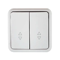 Выключатель накладной Lexman First 2 клавиши белый