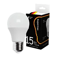 Лампа светодиодная Supermax A60 E27 15W 4000К 230V груша (1/10/80)
