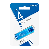 Флеш-накопитель Smartbuy Glossy 4GB USB2.0 пластик синий