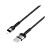 Кабель Borofone BX34 USB (m)-Lightning (m) 1.0м 2.4A нейлон черный (1/360)