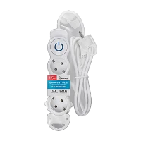 Удлинитель Smartbuy NEW 3р.С/З 16A 1.5м с выкл. ПВС 3x1мм² белый