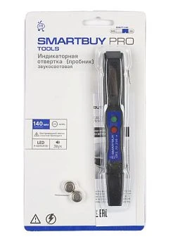 Индикаторная отвертка Smartbuy Tools PRO 140мм пробник с батарейкой