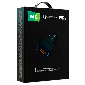 Автомобильное З/У MORE CHOICE AC32 1USB+1Type-C 3.1A 38W PD,QC черный