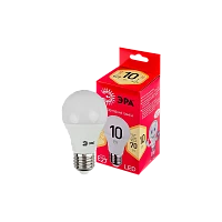 Лампа светодиодная ЭРА A60 E27 10W 2700К 220-240V груша (1/10/100)