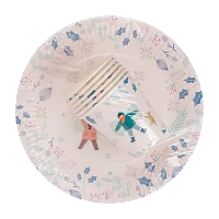 Комплект "Время чудес": бум.стаканы 250 мл 6 шт. + бум.тарелки 230 мм 6 шт. в уп., PATERRA