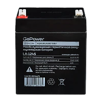 Аккумулятор свинцово-кислотный GoPower LA-1245 12V 4.5Ah клеммы T1/ F1 (1/10)