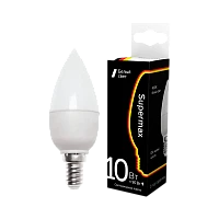 Лампа светодиодная Supermax E14 10W 4000К 230V свеча (1/10/80)