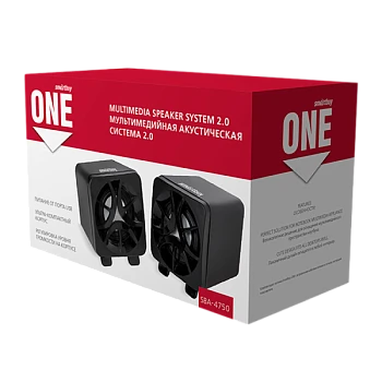 Колонки 2.0 Smartbuy ONE 3W USB+Jack 3.5мм черный (1/40)