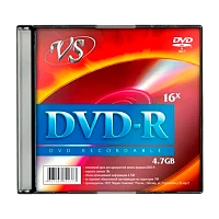 Диск DVD+R VS 4.7GB 16x 5шт. SlimCase (5/200)
