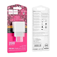 Сетевое З/У HOCO CS13A Type-C 3.0A 20W PD,QC белый (1/28/168)