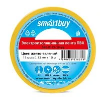 Изолента Smartbuy 15мм*10м ПВХ желтый зеленый