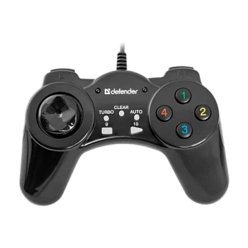 Геймпад проводной Defender Vortex USB 13 кн. черный (1/20/40)