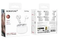 Наушники внутриканальные Borofone FQ9 Plus bluetooth 5.4 с микр. белый (1/14/84) 