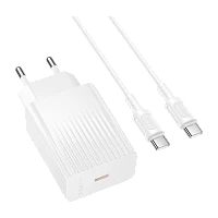 Сетевое З/У Borofone BAS73A Type-C 20W с кабелем Type-C белый (1/20/120)