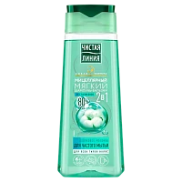Шампунь Чистая линия Мицеллярный с хлопковым молочком 250мл 2 в 1 (1/12)