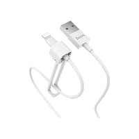 Кабель HOCO X31 USB (m)-Lightning (m) 1м 2.1A силикон держатель белый (1/31/310)