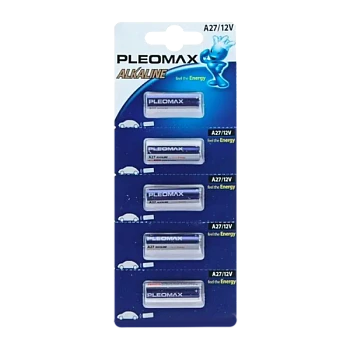 Батарейка Pleomax LR27/A27/MN27 BL5 Alkaline 12V (5/125/1000/30000)