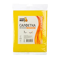 Салфетка Рыжий кот 30х38см 7шт. вискоза (1/50)