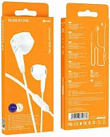 Наушники вставные Borofone BM68 с микр. белый (1/76/304) 