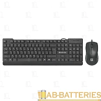 Набор клавиатура+мышь проводной Defender C-777 York мультимед. черный (1/20)