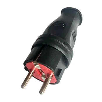 Вилка электрическая Космос 16A IP44 прямая черный (1/300)