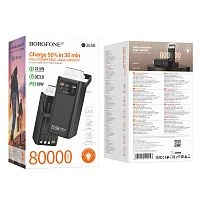 Внешний аккумулятор Borofone BJ65B 80000mAh 2.0A 22.5W 2USB/Lightning/Type-C PD20W черный (1/9)