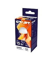 Лампа светодиодная Старт GLS E27 15W 4000К 220V груша WS матовая (1/10/100)