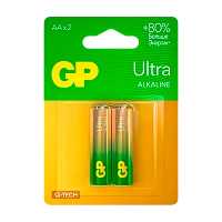 Батарейка GP ULTRA G-Tech LR6 AA BL2 Alkaline 1.5V (2/20/80)
