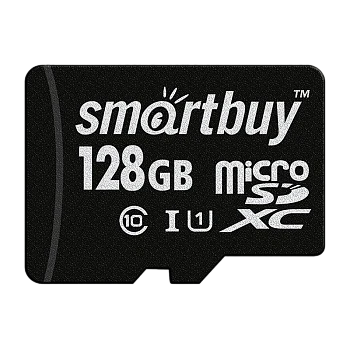 Карта памяти microSD Smartbuy 128GB Class10 UHS-I (U1) 90 МБ/сек без адаптера