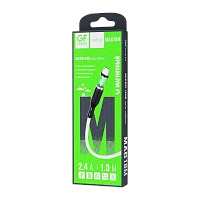 Кабель GFPower MAG18M USB (m)-microUSB (m) 1м 2.4A ПВХ магнит белый (1/200/800)
